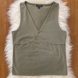 J. Crew Stretch Cotton Blend V-Neck Top